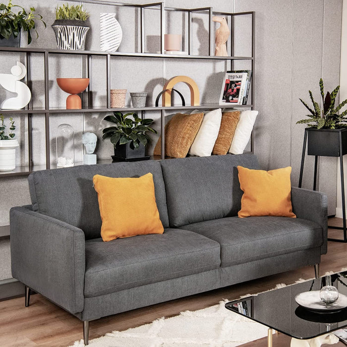 Costway Modern Loveseat with Comfy Backrest Cushions
