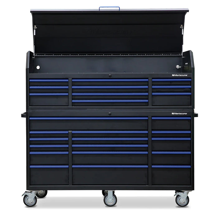 Montezuma 72" x 20" 16-Drawer Tool Cabinet BKM722016TC