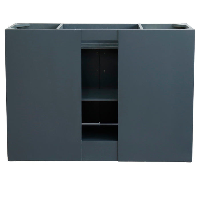 Bellaterra Home 48 in. Single Sink Vanity in Dark Gray Finish - Cabinet Only