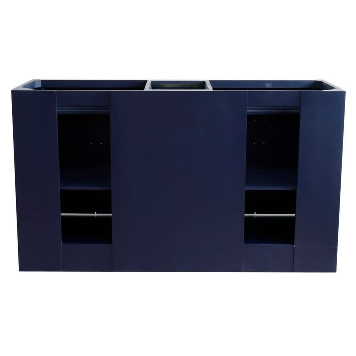 Bellaterra Home 60 in. Double Vanity in Blue Finish - Cabinet Only