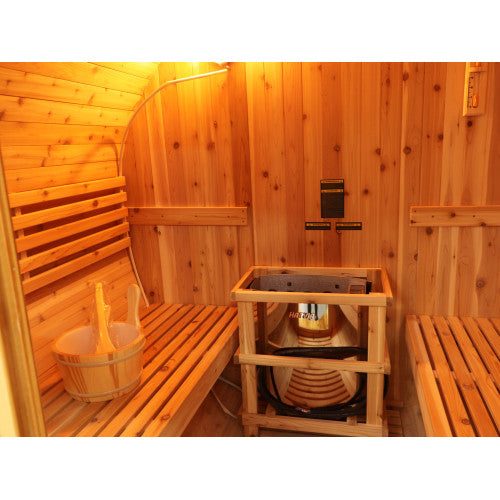 Sunray Oasis 2-4 Person Traditional Canopy Barrel Sauna 300SC