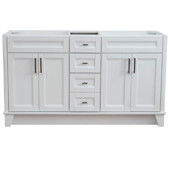 Bellaterra Home  60 in. Double Vanity in White Finish- Cabinet Only