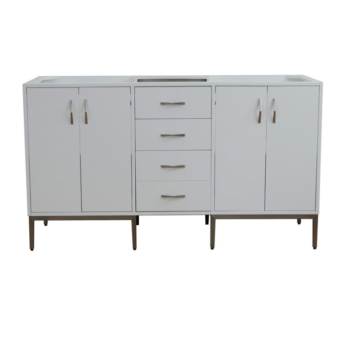 Bellaterra Home 60 in. Double Vanity in White Finish - Cabinet Only, Tivoli Collection