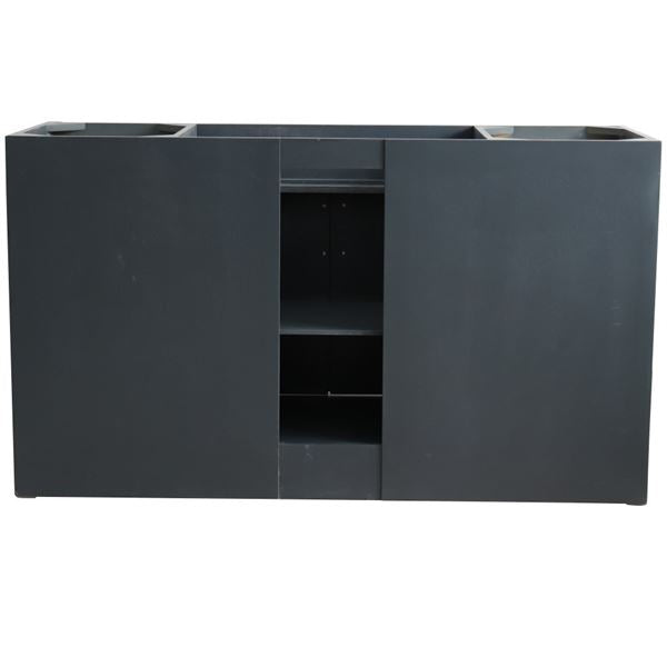 Bellaterra Home 60 in. Single Sink Vanity in Dark Gray Finish - Cabinet Only