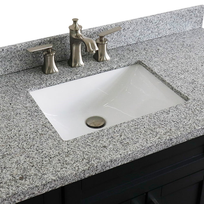 Bellaterra Home 49 in. Single Sink Vanity in Dark Gray Finish with Gray Granite and Rectangle Sink