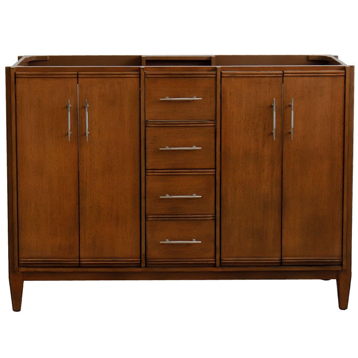 Bellaterra Home 48 in. Double Sink Vanity in Walnut Finish - Cabinet Only