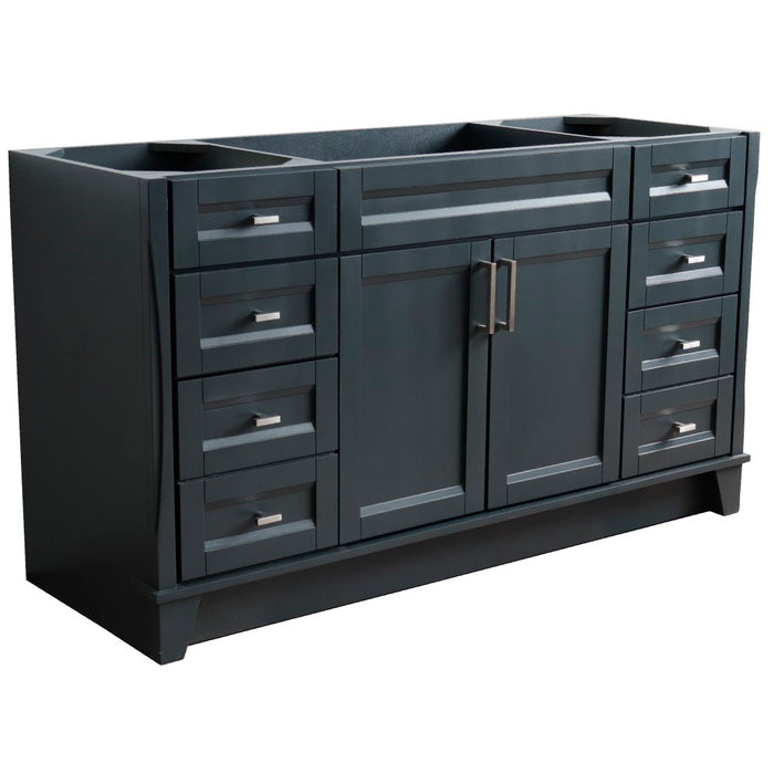 Bellaterra Home 60 in. Single Sink Vanity in Dark Gray Finish - Cabinet Only