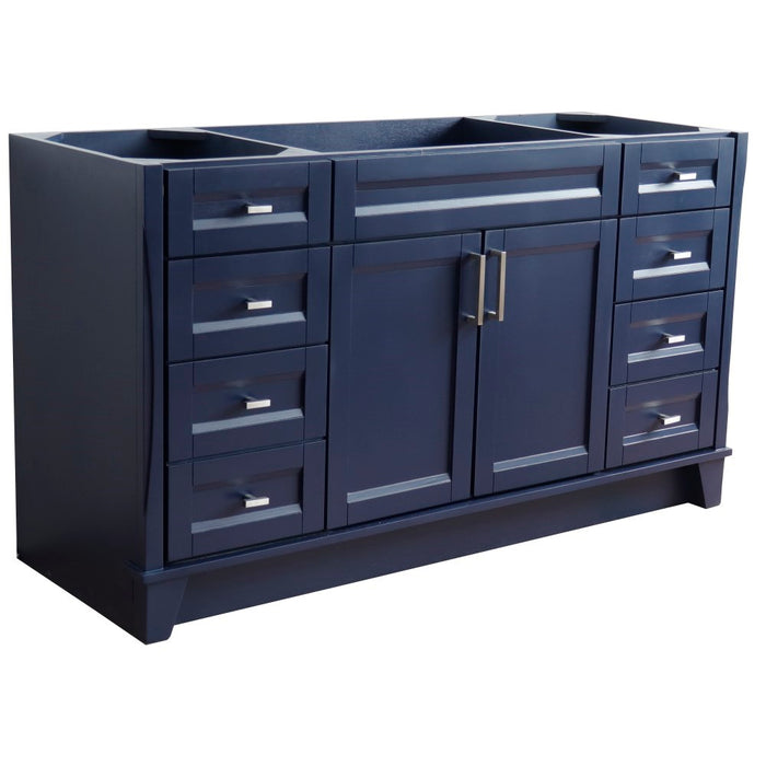 Bellaterra Home 60 in. Single Sink Vanity in Blue Finish - Cabinet Only