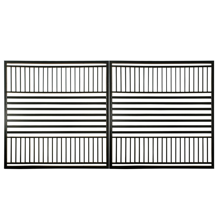 Aleko Steel Dual Swing Driveway Gate - Barcelona Style - 12 x 6 Feet - DG12BARCD-AP