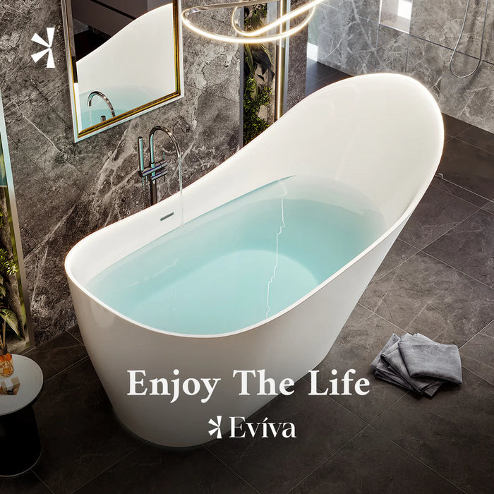 Eviva Lisa Free Standing 67" Acrylic Bathtub