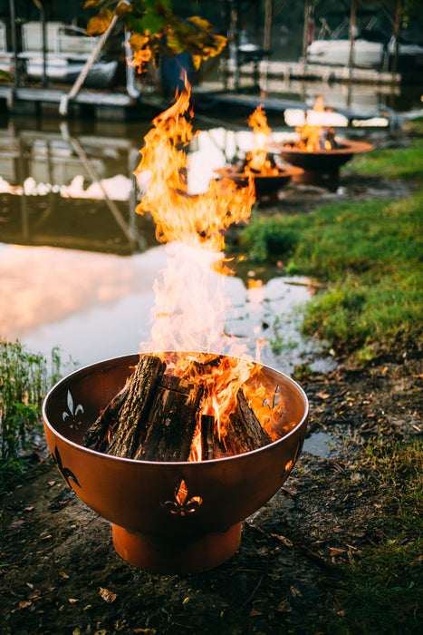 Fire Pit Art Fleur de Lis