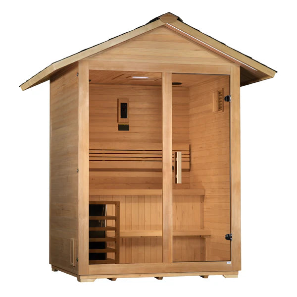 Golden Designs "Arlberg" 3 Person Traditional Outdoor Sauna - Canadian Hemlock GDI‐8103‐01