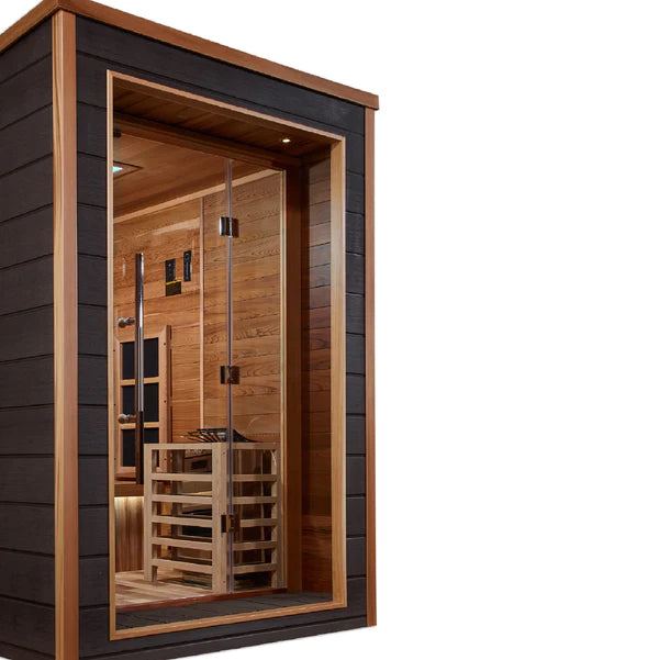 Golden Designs Karlstad 6 Person GDI-8226-01 Outdoor-Indoor PureTech™ Hybrid Full Spectrum Sauna - Canadian Red Cedar Interior