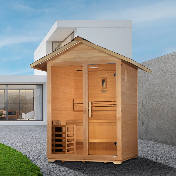 Golden Designs "Arlberg" 3 Person Traditional Outdoor Sauna - Canadian Hemlock GDI‐8103‐01