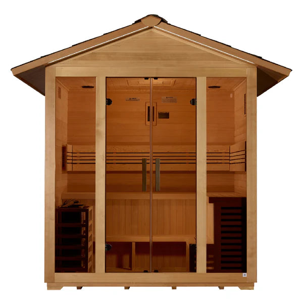 Golden Designs "Vorarlberg" 5 Person Traditional Outdoor Sauna - Canadian Hemlock GDI‐8105‐01