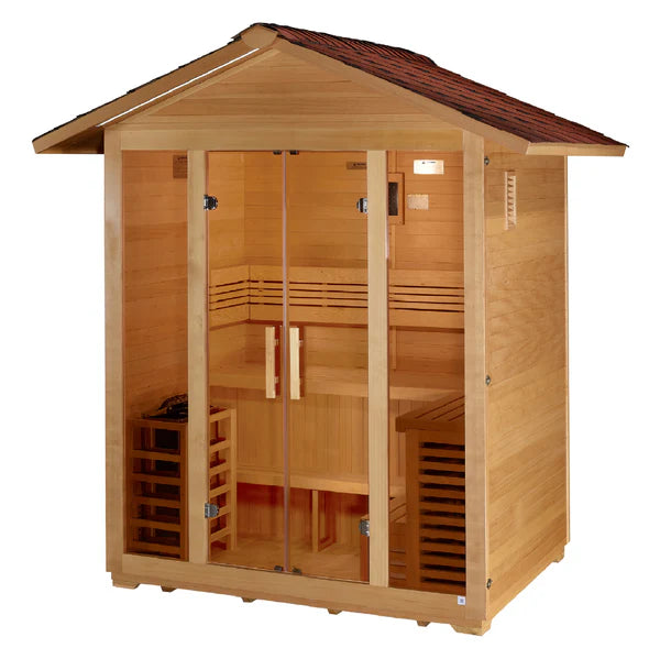 Golden Designs "Vorarlberg" 5 Person Traditional Outdoor Sauna - Canadian Hemlock GDI‐8105‐01