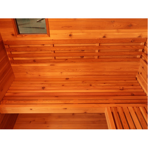 Sunray Denali 4-Person Contemporary Outdoor Sauna with Harvia Heater 400D5