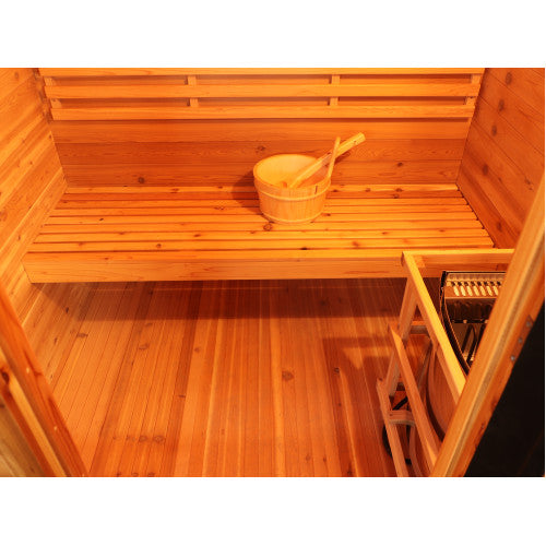 Sunray Seneca 3-Person Contemporary Outdoor Sauna With Harvia Heater 300D5