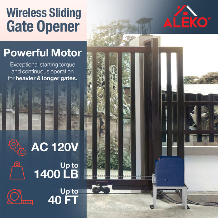 Aleko Sliding Gate Opener - AC1400 - Basic Kit AC1400NOR-AP