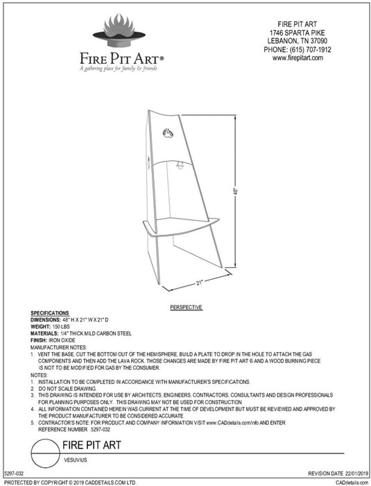 Fire Pit Art Vesuvius Fire Pit