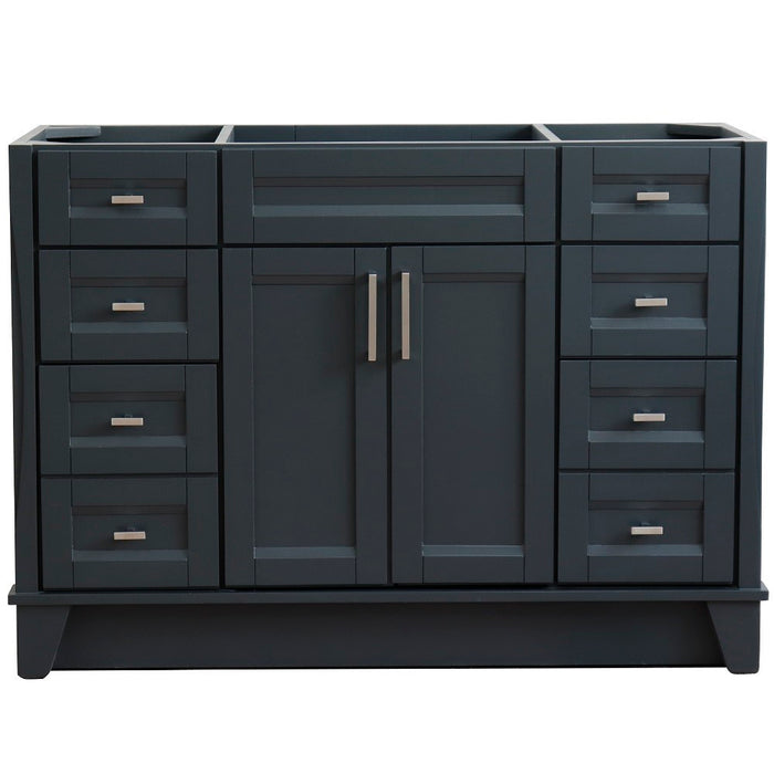 Bellaterra Home 48 in. Single Sink Vanity in Dark Gray Finish - Cabinet Only