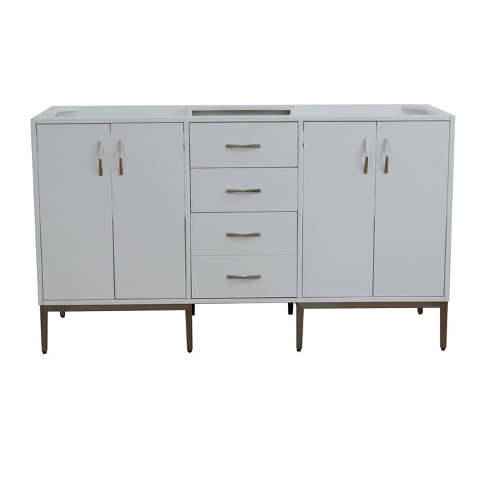 Bellaterra Home 60 in. Double Vanity in White Finish - Cabinet Only, Tivoli Collection