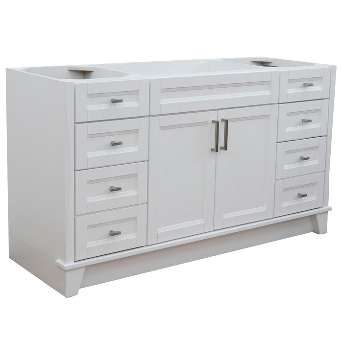 Bellaterra Home 60 in. Single Sink Vanity in White Finish- Cabinet Only