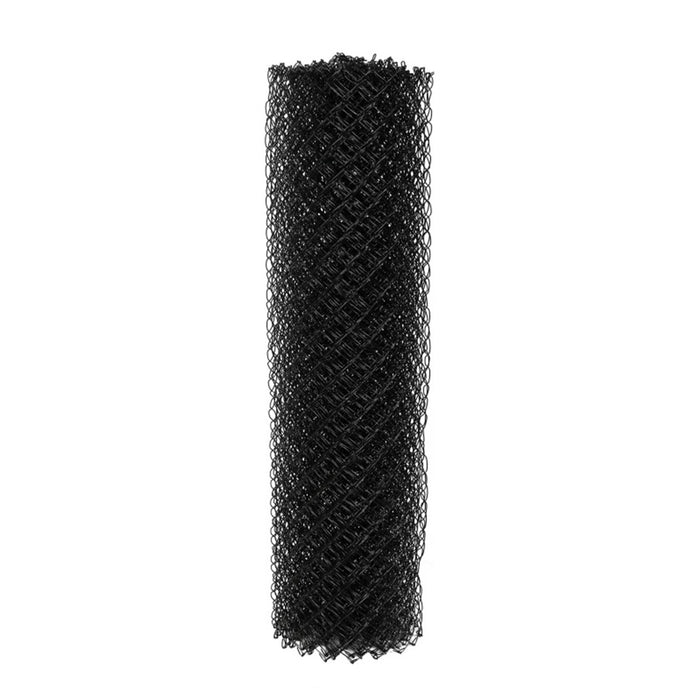 ALEKO® KIT of Chain Link Fence Fabric 6X50 Feet 9.5 Gauge and Frame/Hardware, Black Color KITCLFB9.5G6X50-AP