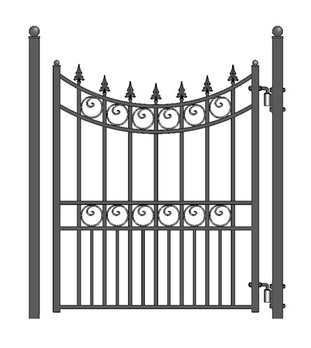 Aleko Steel Pedestrian Gate - MOSCOW Style - 5 ft PGMOS-AP