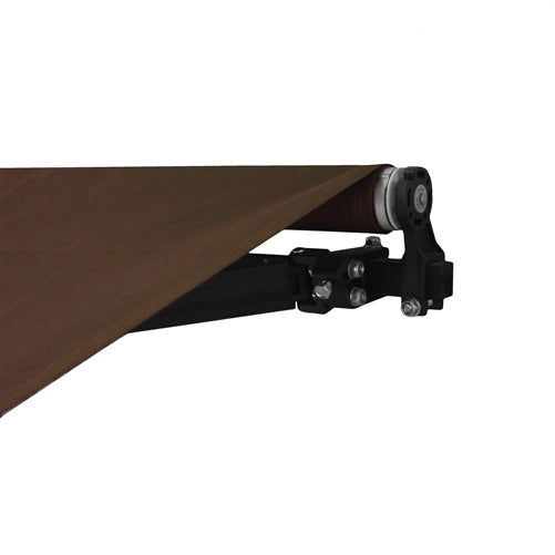 Aleko Retractable Black Frame Patio Awning 13 x 10 Feet - Brown AB13X10BROWN36-AP