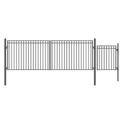 Image of Aleko Steel Dual Swing Driveway Gate - MADRID Style
