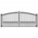 Image of Aleko Steel Dual Swing Driveway Gate - PARIS Style - 18 x 6 Feet DG18PARD-AP