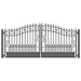Image of Aleko Steel Dual Swing Driveway Gate - VENICE Style - 18 x 6 Feet DG18VEND-AP
