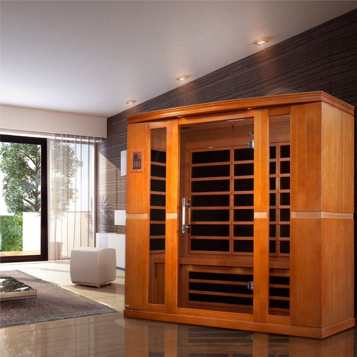 Image of Bergamo 4 Person Dynamic Low EMF Far Infrared Sauna DYN-6440-01 - Exterior view