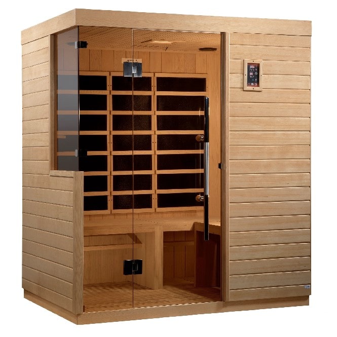 Image of Dynamic Bilbao 3 Person Ultra Low EMF FAR Infrared Sauna DYN‐5830‐01 - Left Exterior view