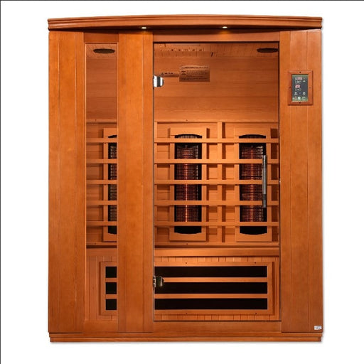 Image of Dynamic Lugano 3-Person Low EMF Far Infrared Sauna DYN-6336-01 - Front Exterior view