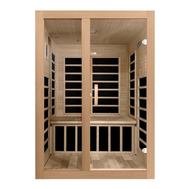 Image of Dynamic Santiago 2 Person Low EMF Far Infrared Sauna - Front Exterior view