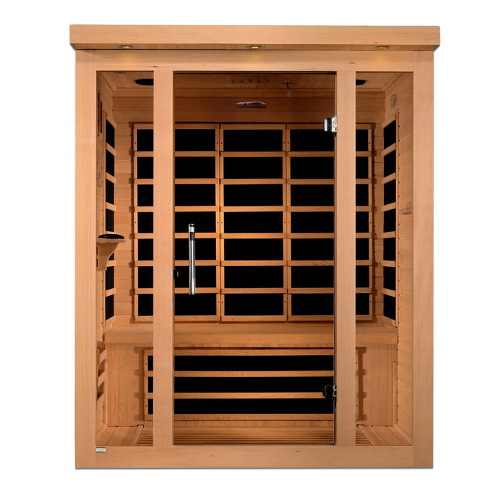Image of Dynamic Vila 3-person Ultra Low EMF Far Infrared Sauna DYN-6315-02 - Front Exterior View