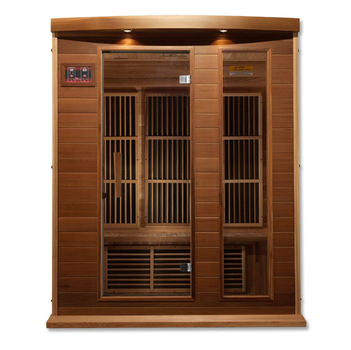 Image of Maxxus 3 Person Low EMF FAR Infrared Sauna MX-K306-01 - Front Exterior view
