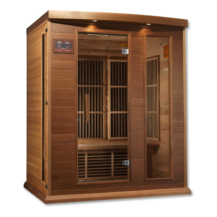 Image of Maxxus 3 Person Low EMF FAR Infrared Sauna MX-K306-01 - Left Exterior view