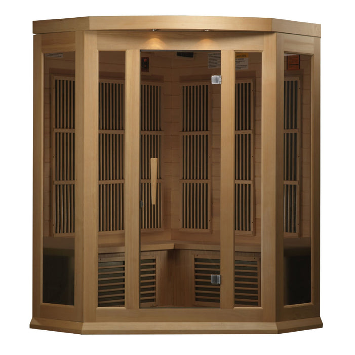 Image of MX-K356-01 Maxxus Low EMF FAR Infrared Sauna Canadian Red Cedar - Front Exterior view