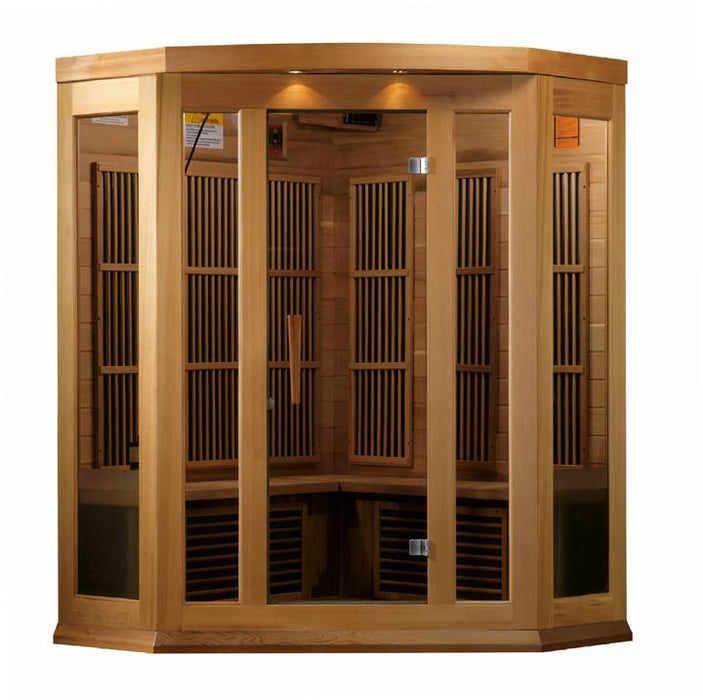 Image of MX-K356-01 Maxxus Low EMF FAR Infrared Sauna Canadian Red Cedar - Front Exterior view