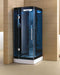 Image of Mesa Blue Glass Steam Shower WS-301A - Exterior view Black