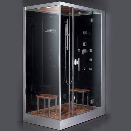 Image of Platinum DZ961 LR Black Steam Shower - Exterior view