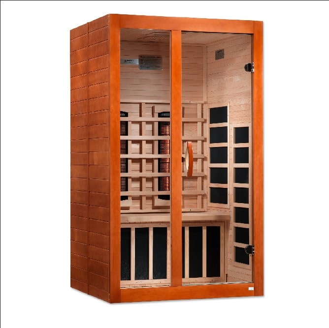 Image of Products Dynamic Santiago 2 Person Full Spectrum Infrared Sauna - Canadian Hemlock DYN-6209-03 FS - Left Exterior view