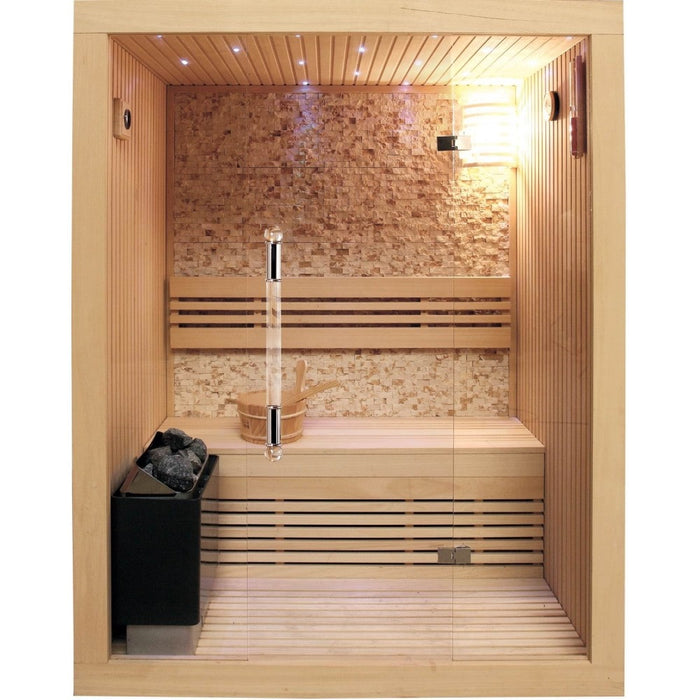 Image of Sunray Rockledge 2 Person Luxury Traditional Sauna 200LX - Interior View