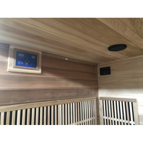 Image of sauna ceiling and walls
