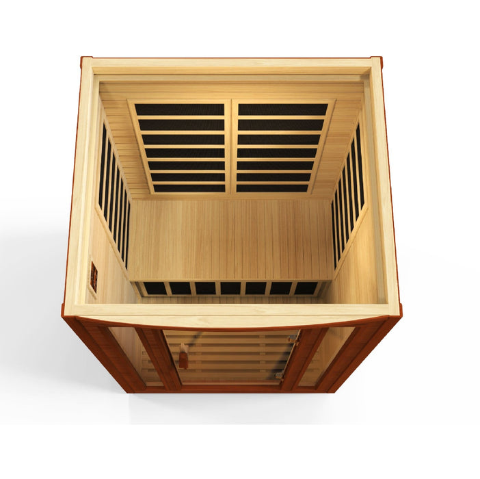 Image of sauna top back interior