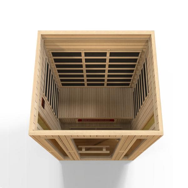 Image of sauna top back interior view