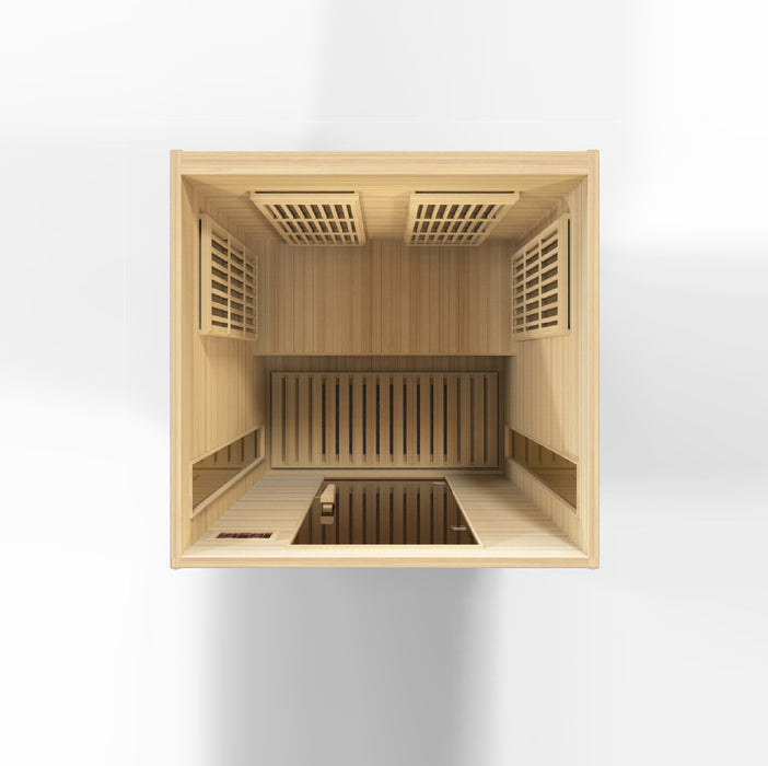 Image of sauna top interior view